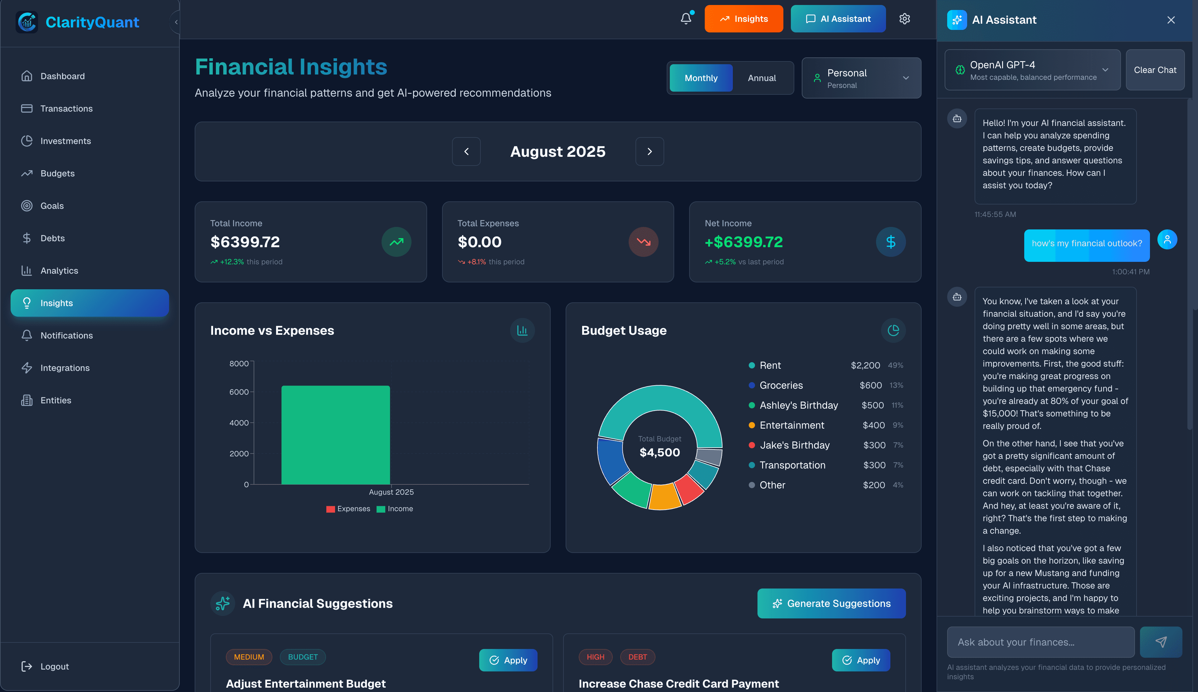 AI-Powered Analytics Screenshot